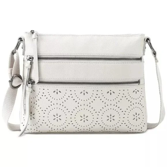 The Sak Women’s Reseda Laser Cut Peforated Leather Crossbody Bag