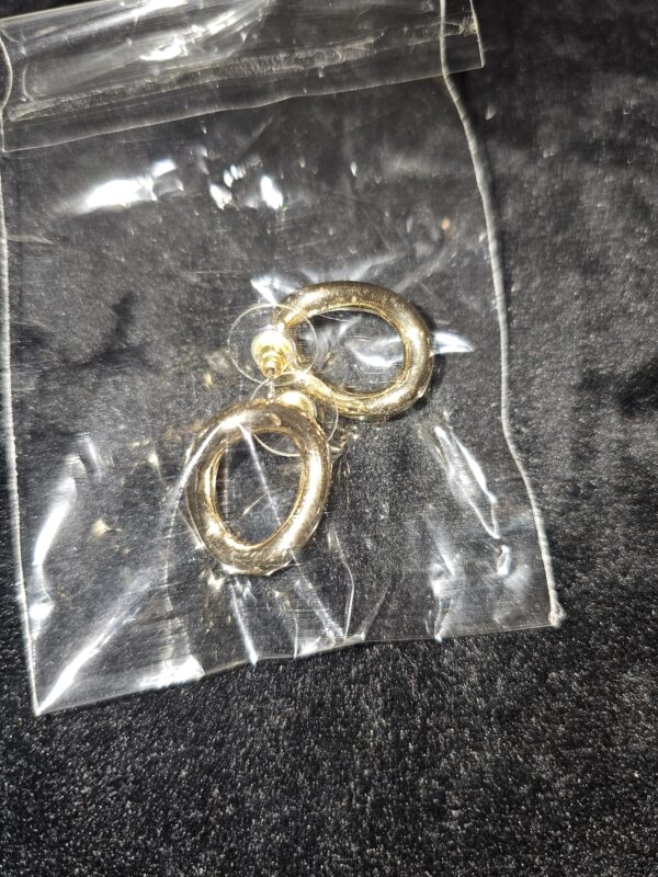 Authentic Vintage Hoop Gold Tone Clip-On Earrings
